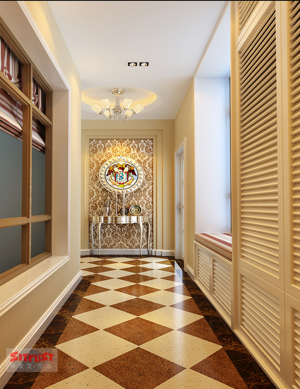 简约 欧式 混搭 别墅 客厅图片来自北京实创装饰集团在欧式经典287平别墅案例的分享