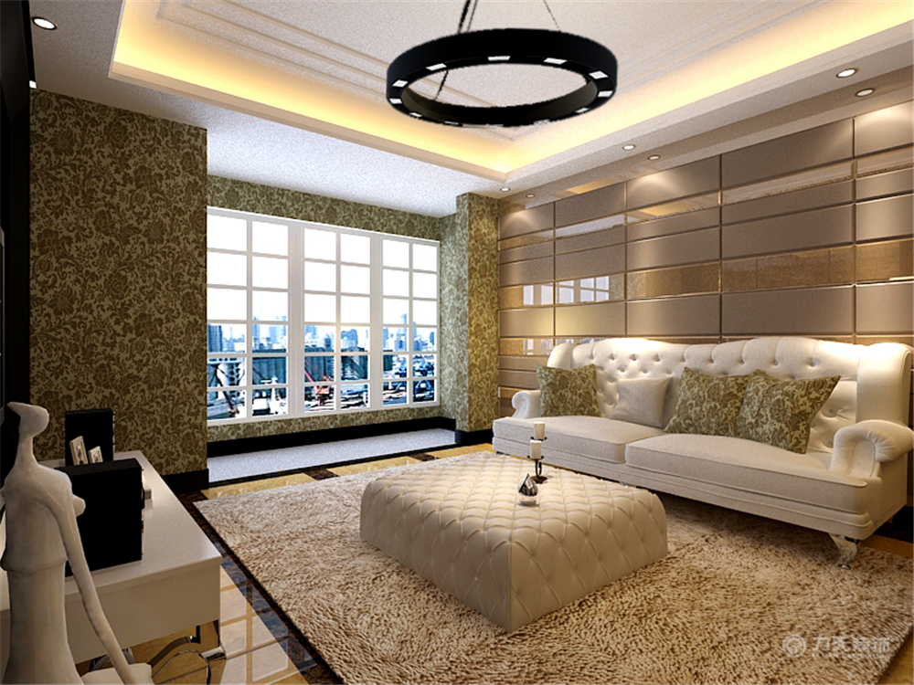欧式 三居 客厅图片来自阳光力天装饰在兴中山八号-104㎡-欧式风格的分享