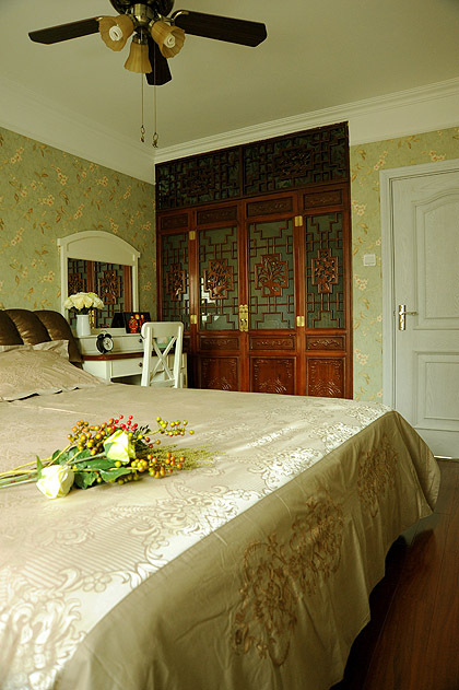 田园 二居 旧房改造 小资 卧室图片来自徐春龙设计师在最美婚房作品心中的桃花源的分享