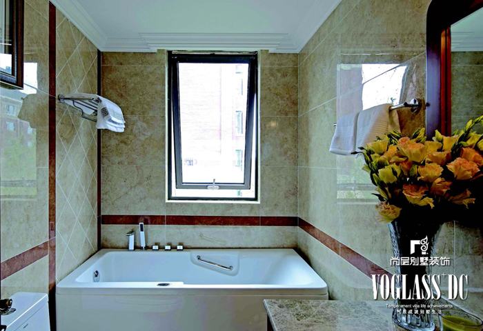 美式风格 四居室 白领 山语城 卫生间图片来自北京别墅装修案例在清新典雅美式风格四居室的分享