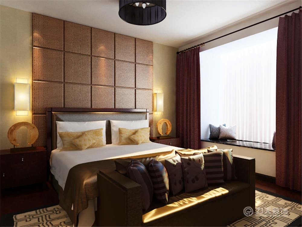 中式 二居 卧室图片来自阳光力天装饰在金隅悦城-95㎡-中式风格的分享