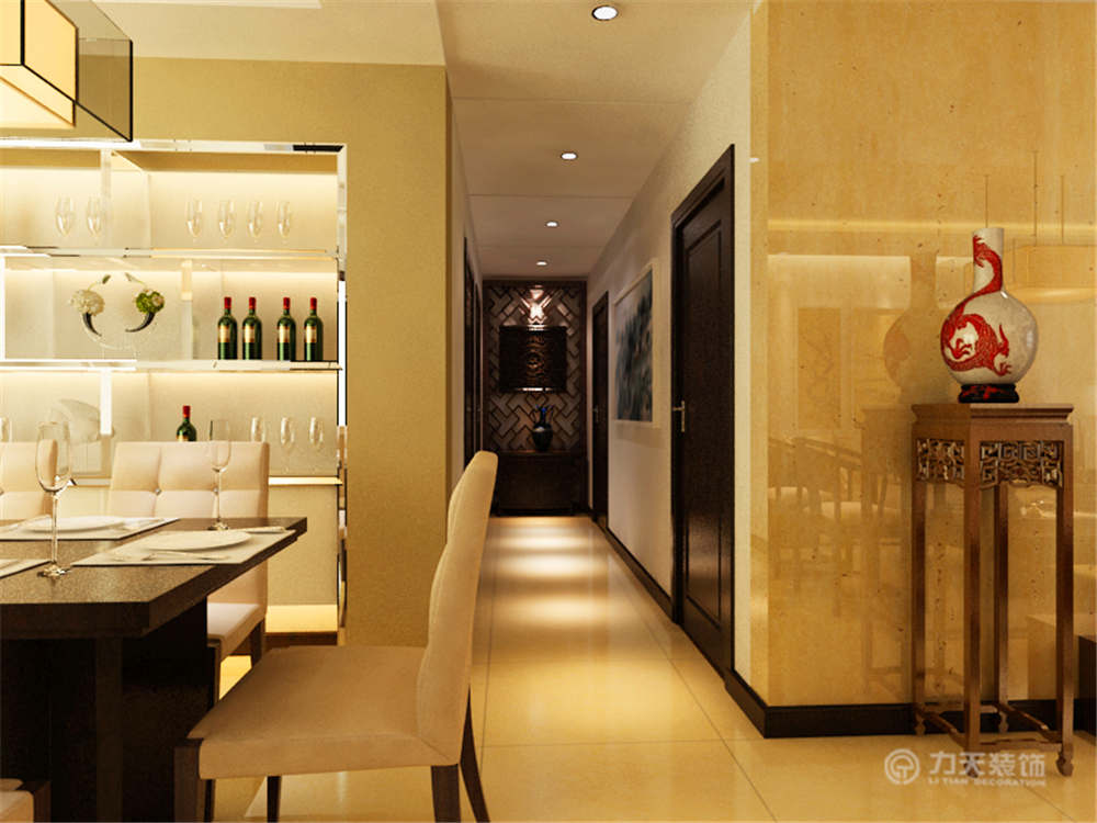 中式 二居 餐厅图片来自阳光力天装饰在金隅悦城-95㎡-中式风格的分享