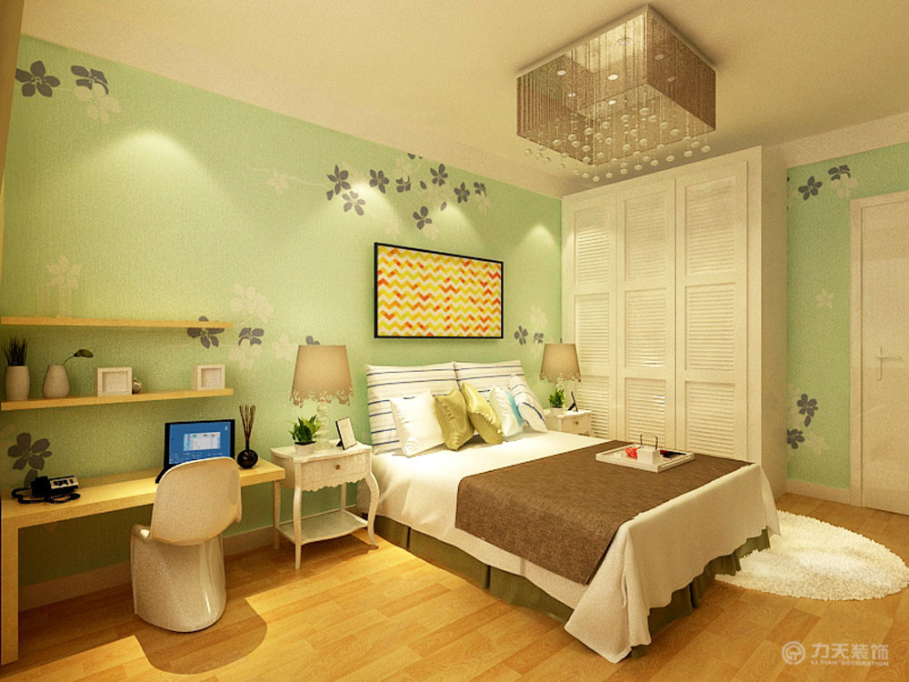 简约 三居 卧室图片来自阳光力天装饰在地华里-92㎡-现代简约的分享