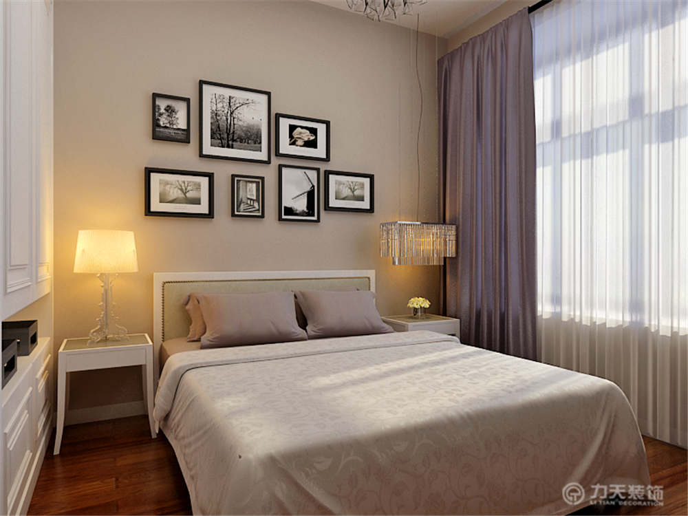 简约 二居 卧室图片来自阳光力天装饰在星河荣御-76㎡-现代简约的分享