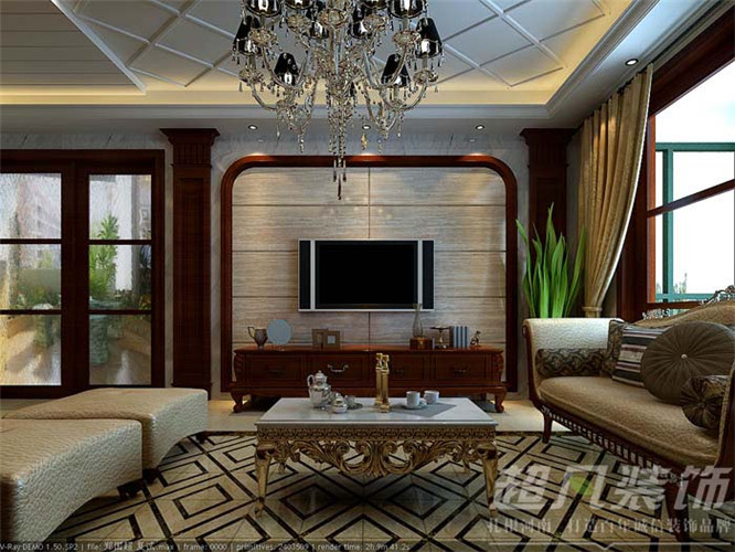 欧式风格 复式装修 复式设计 保利百合 客厅图片来自郑州最好的装修公司-河南超凡在保利百合装修效果图的分享