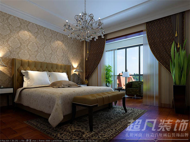 欧式风格 复式装修 复式设计 保利百合 卧室图片来自郑州最好的装修公司-河南超凡在保利百合装修效果图的分享