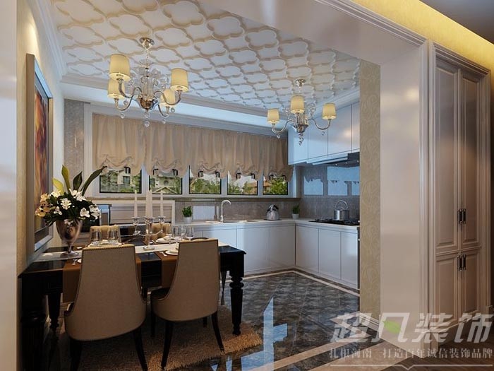 欧式 二居 餐厅图片来自河南超凡装饰小郑在86平欧式装修案例的分享