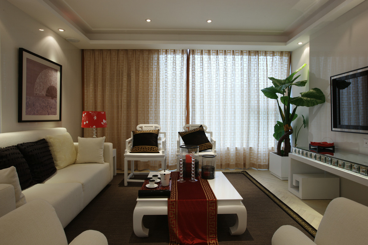客厅图片来自广州品峰装饰在汇景新城的分享