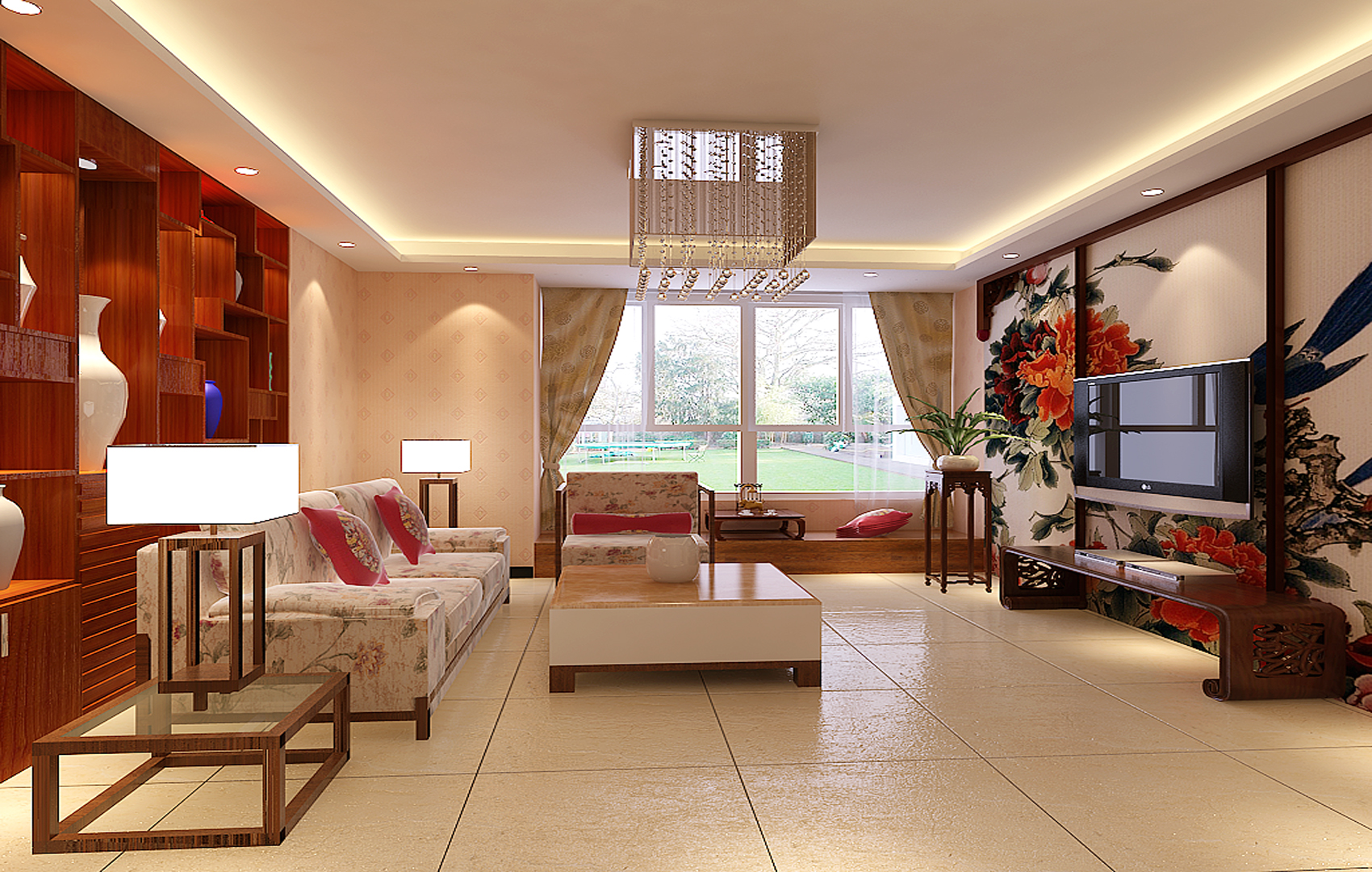 二居 中式 客厅图片来自实创装饰上海公司在明天华城中式新古典的分享