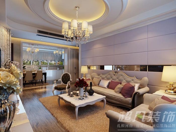 欧式 二居 客厅图片来自河南超凡装饰小郑在86平欧式装修案例的分享