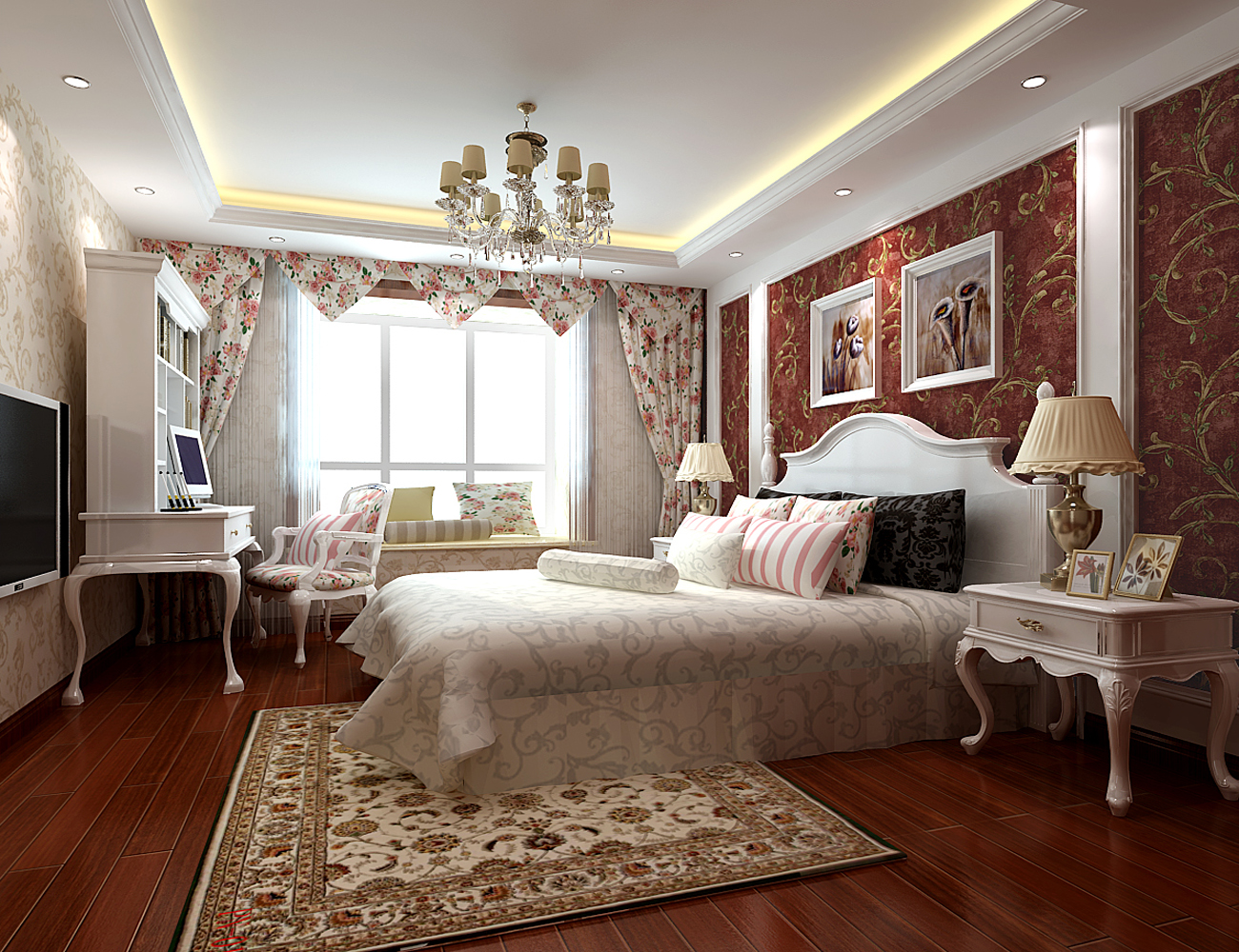 欧式 三居 白领 卧室图片来自实创装饰上海公司在三居室欧式风格的分享