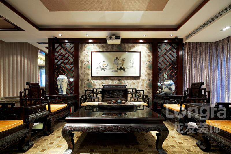 客厅图片来自成都龙发装饰公司在置信牧山丽景 现代中式的分享