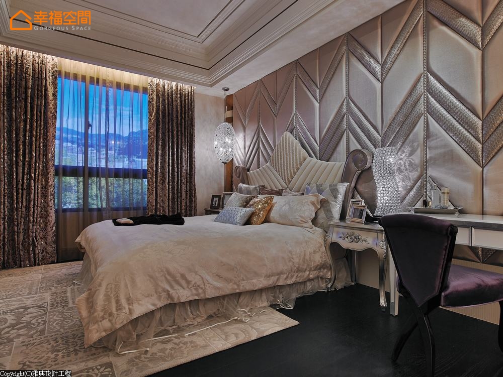 ARTDECO 古典 欧式 白领 装饰风艺术 白富美 三居 卧室图片来自幸福空间在115m²ART DECO极致奢华的分享