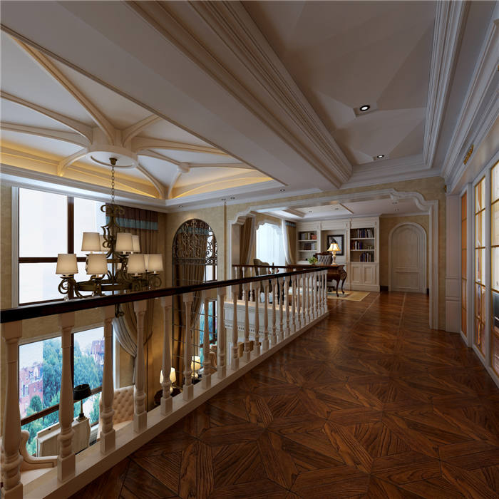 别墅 美式 自由 楼梯图片来自河南超凡装饰小郑在普罗旺世罗曼维森别墅美式风格的分享