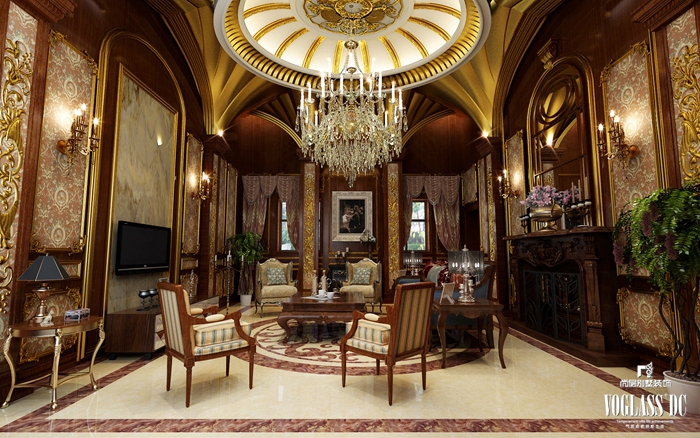 别墅 尚层装饰 装修风格 装修设计 客厅图片来自尚层装饰张迪在路易十四剑柄上的宝石的分享