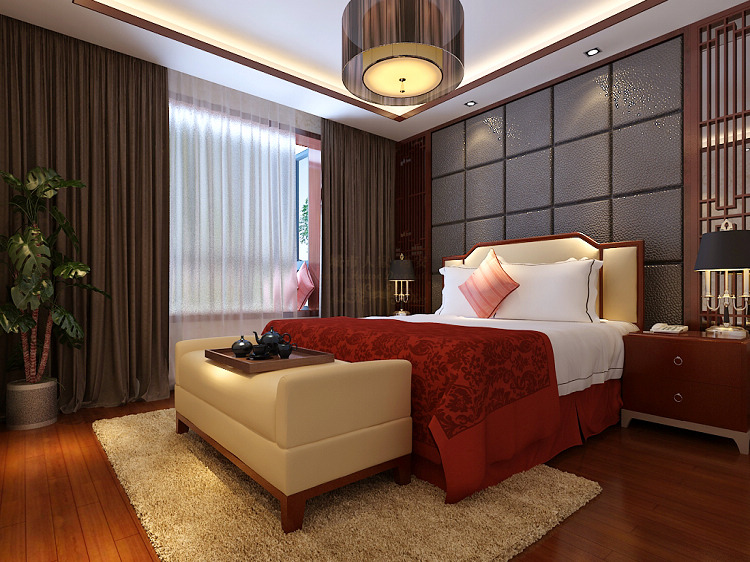 现代 中式 三居 客厅 低调 奢华 卧室图片来自西安城市人家装饰王凯在中华世纪城新中式风格，古色古香的分享