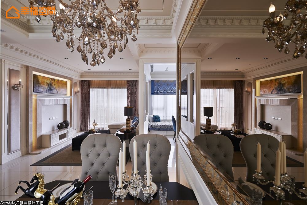 巴洛克 古典 欧式 混搭 白领 白富美 公主房 餐厅图片来自幸福空间在165 m²繁复线条挥洒古典之美的分享