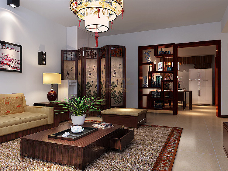 现代 中式 设计 三居 古典 红木家具 客厅图片来自西安城市人家装饰王凯在素雅现代中式感受沉香禅意般境界的分享