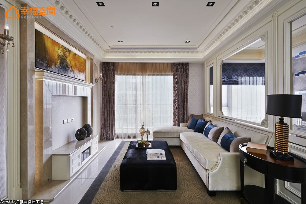 巴洛克 古典 欧式 混搭 白领 白富美 公主房 客厅图片来自幸福空间在165 m²繁复线条挥洒古典之美的分享