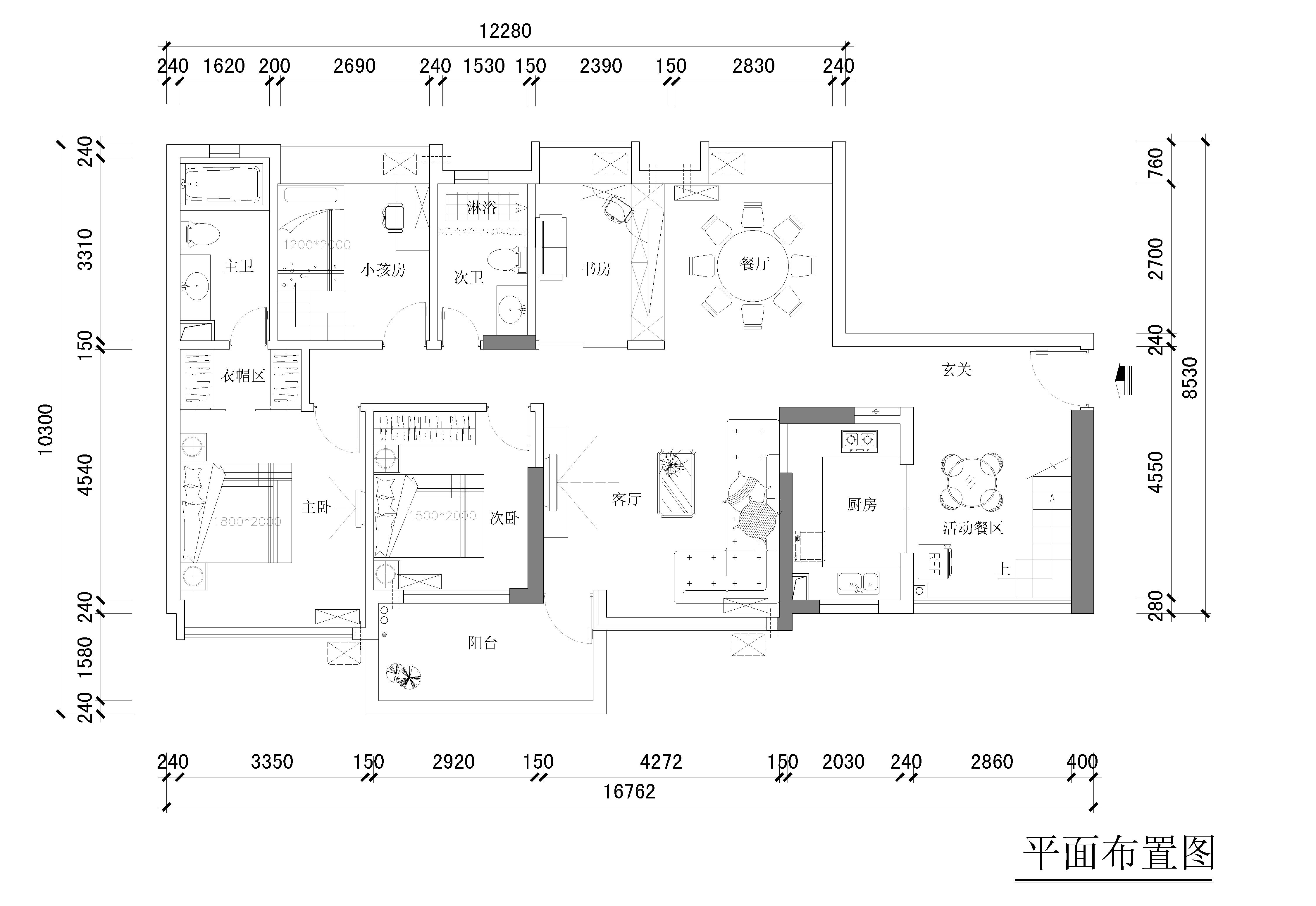 雅居乐 富春山居 241平米 现代 家居 生活 实创 装修 装饰 户型图图片来自徐丽娟在雅居乐-现代风格-4居的分享