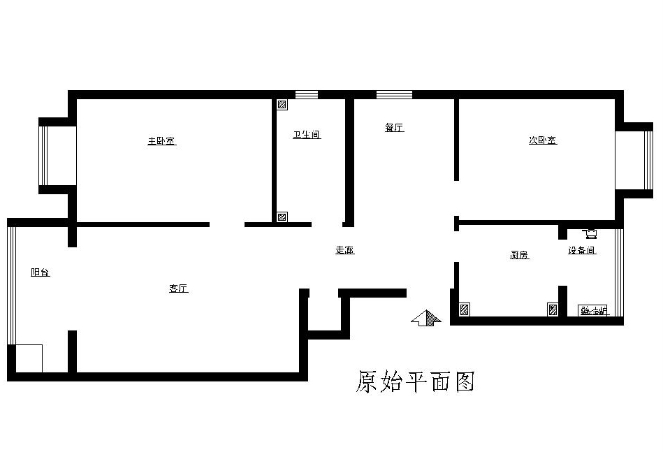 二居 中式 户型图图片来自实创装饰上海公司在两居室新中式混搭风格装修效果图的分享