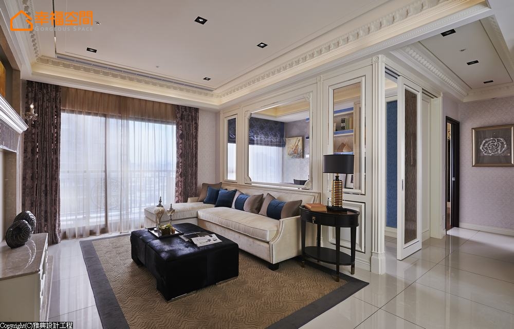 巴洛克 古典 欧式 混搭 白领 白富美 公主房 客厅图片来自幸福空间在165 m²繁复线条挥洒古典之美的分享