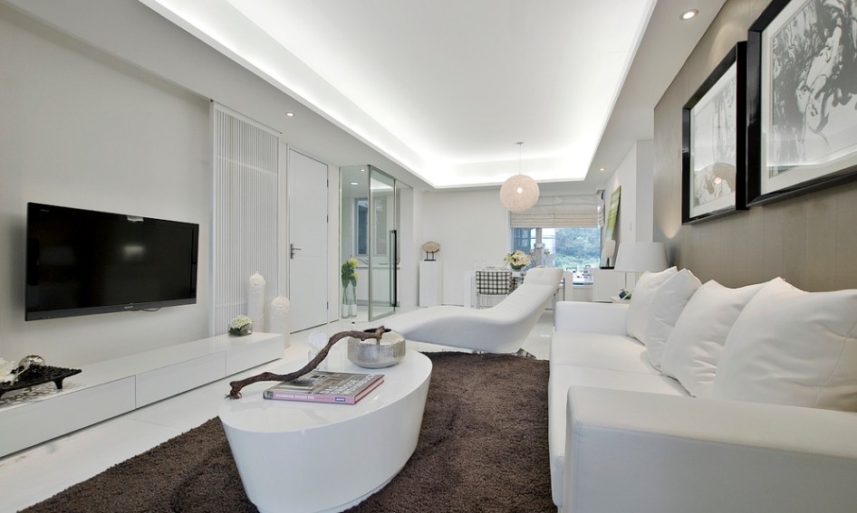 客厅图片来自家装大管家在99平白色系简洁家 明亮宽敞舒适的分享