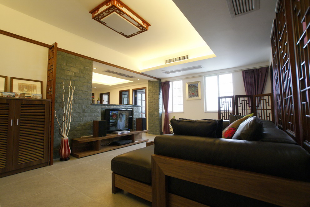 中式 三居 白领 130平米 家居 生活 装饰 装修 18号大院 客厅图片来自徐丽娟在中式风格-130平米-三居的分享