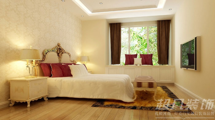简约 欧式 三居 小资 卧室图片来自河南超凡装饰小郑在127平简欧风格的分享