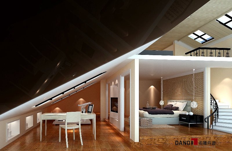 现代 别墅 创意个性 舒适 名雕丹迪 卧室图片来自名雕丹迪在现代风格—400平创意舒适空间的分享