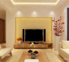 采用暖色调墙漆，木质布纹简单的现代家具。
