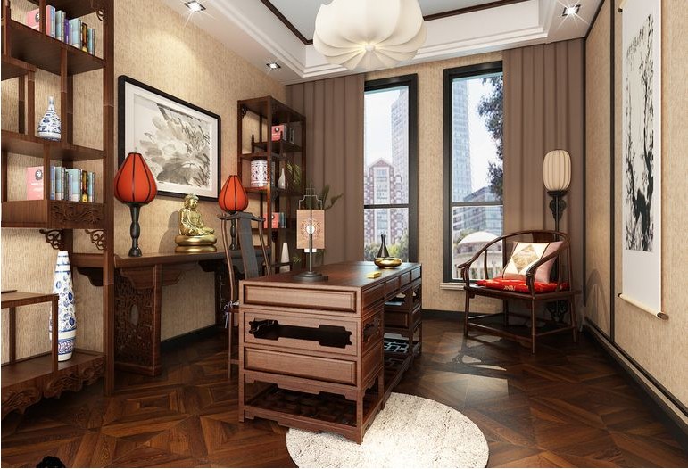 中西混搭 欧式古典 中式风格 客厅 卧室 餐厅 书房图片来自天津别墅装修公司在印象·中西之美的分享