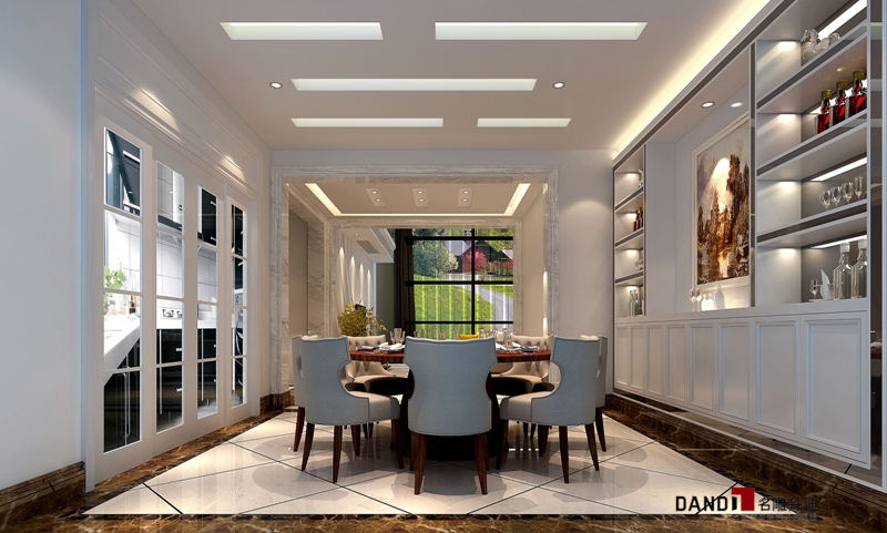 现代 别墅 创意个性 舒适 名雕丹迪 餐厅图片来自名雕丹迪在现代风格—400平创意舒适空间的分享
