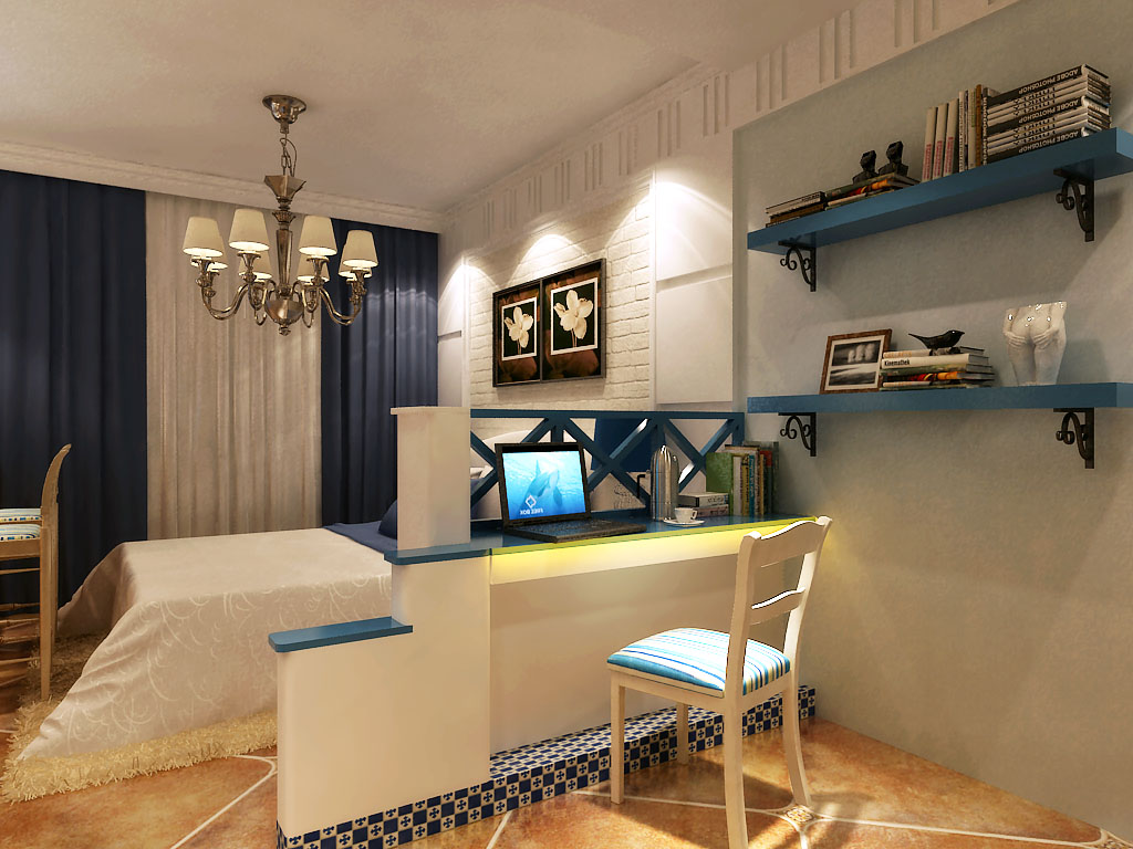 地中海 一居 百家装饰 沈阳装修 客厅 客厅图片来自百家装饰-小敬在家，无关大小，温暖就好！的分享