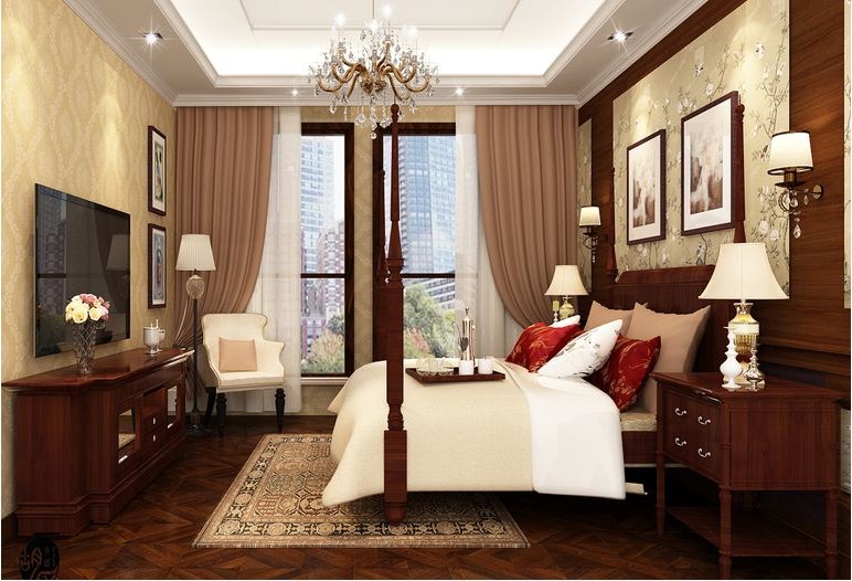 中西混搭 欧式古典 中式风格 客厅 卧室 餐厅 卧室图片来自天津别墅装修公司在印象·中西之美的分享