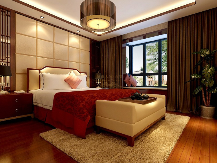 现代 中式 四居 高端 大气 上档次 卧室图片来自西安城市人家装饰王凯在素雅中式风格—传统与时尚的碰撞的分享
