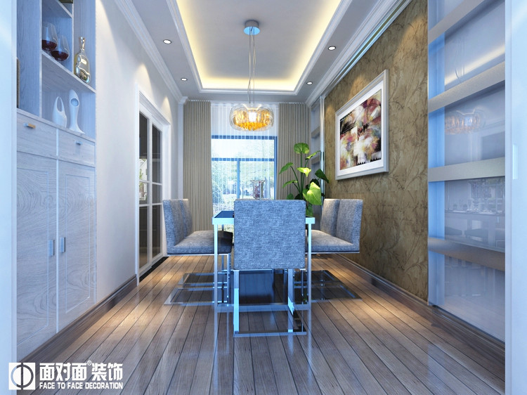 一号家居网 现代 三居 餐厅图片来自武汉一号家居在盛世名门   现代风格的分享