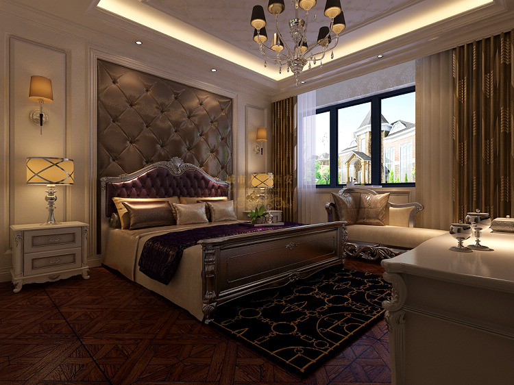 雅致风格 欧式 现代 三居 上流生活 卧室图片来自西安城市人家装饰王凯在中海东郡经典雅致风格高雅的格调的分享