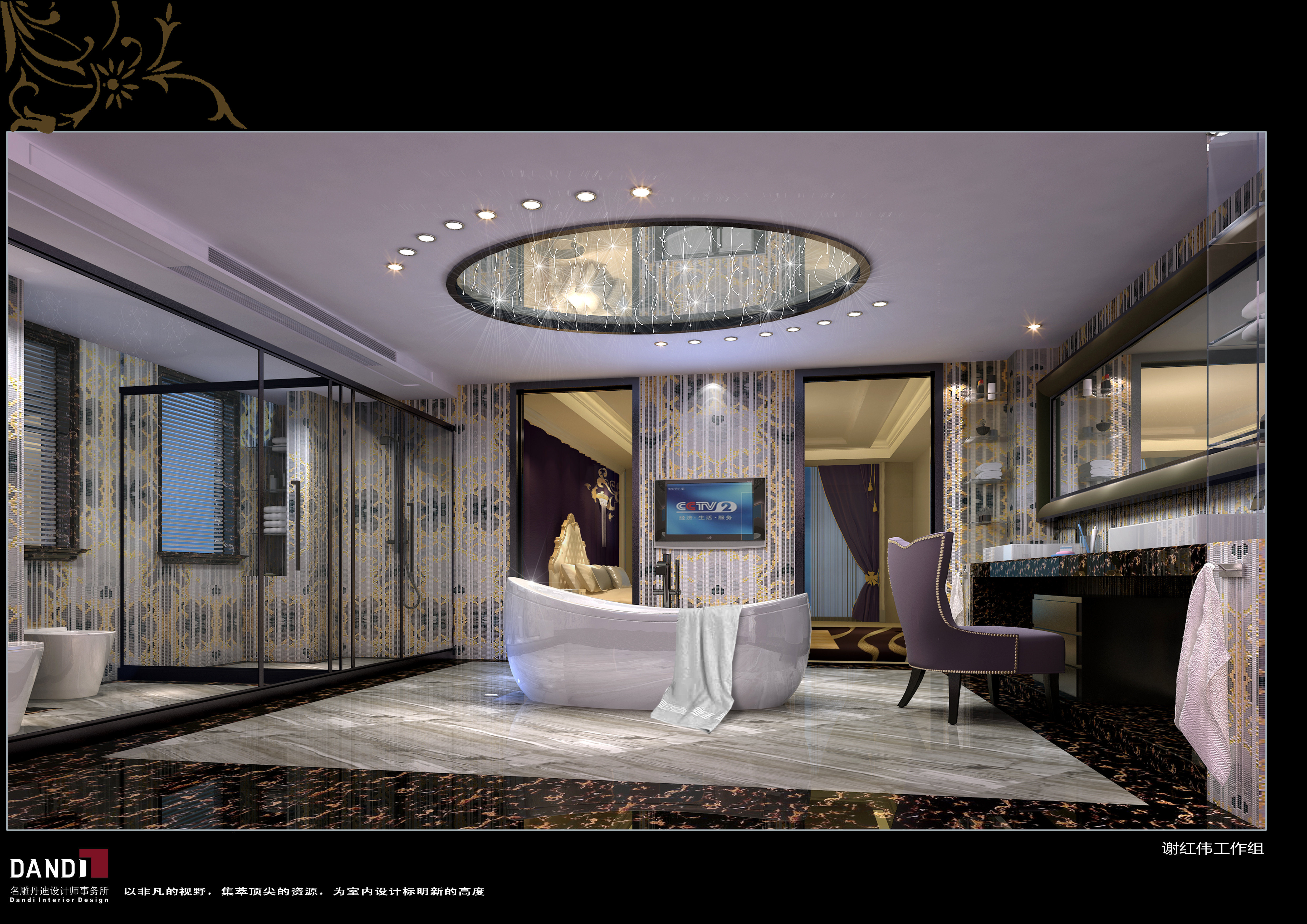 别墅 欧式 名雕丹迪 奢华 卫生间图片来自在欧式风格—奢华璀璨别墅装修的分享