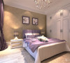 卧室的设计以紫色调为主，处处凸显大方，高端不会应为是现代简约而失去高雅的成分。总体设计高端大气，上档次。