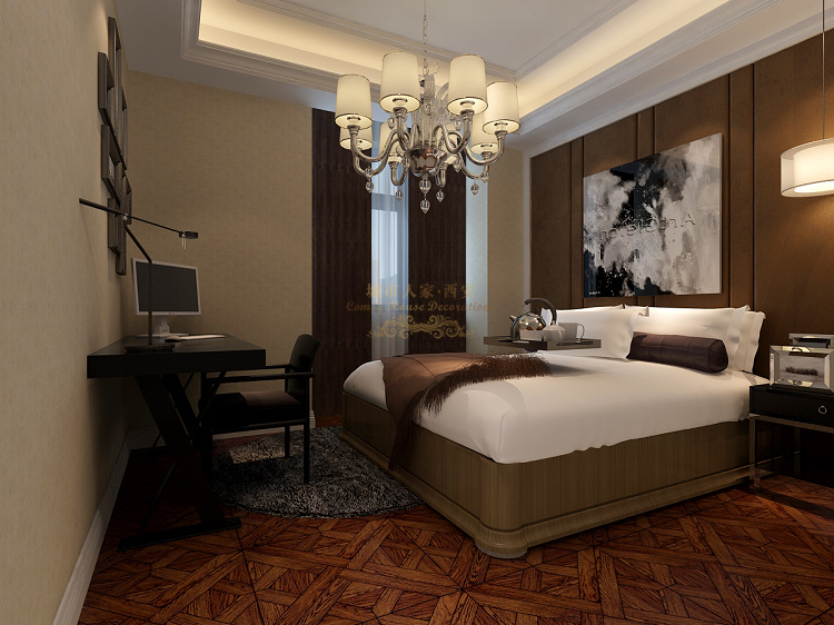 雅致风格 欧式 现代 三居 上流生活 卧室图片来自西安城市人家装饰王凯在中海东郡经典雅致风格高雅的格调的分享