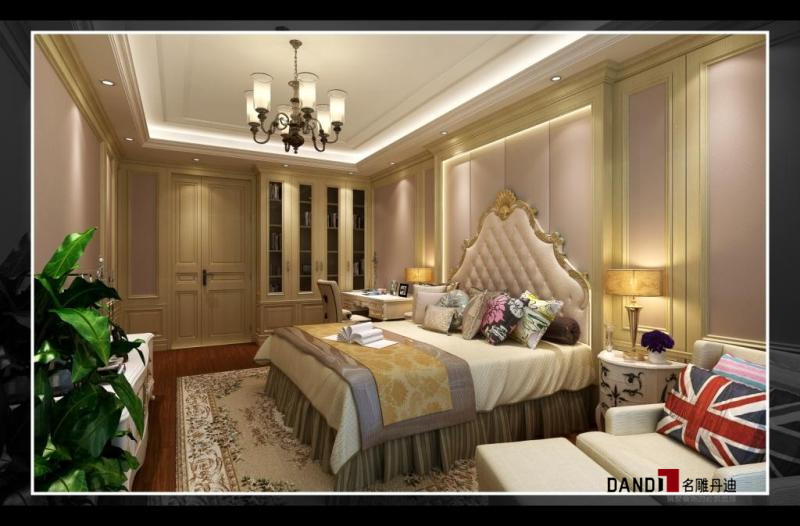 欧式 别墅 名雕丹迪 别墅装修 奢华 卧室图片来自名雕丹迪在欧式风格600平奢华别墅装修的分享