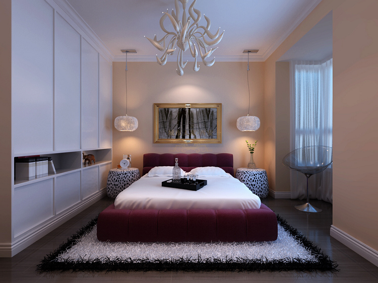 简约 现代 婚房 二居 收纳 80后 卧室图片来自西安城市人家装饰王凯在现代婚房简约设计尽显浪漫风情的分享