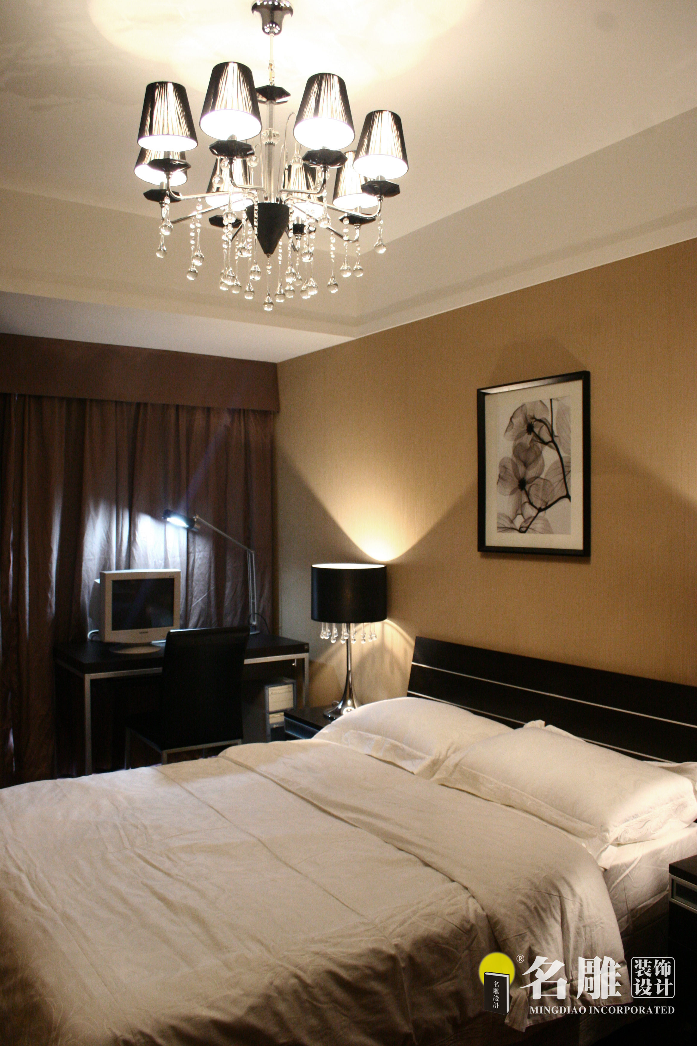 现代 二居 白领 80后 名雕装饰 卧室图片来自名雕邓杰在现代风格—115平二居室时尚家居的分享