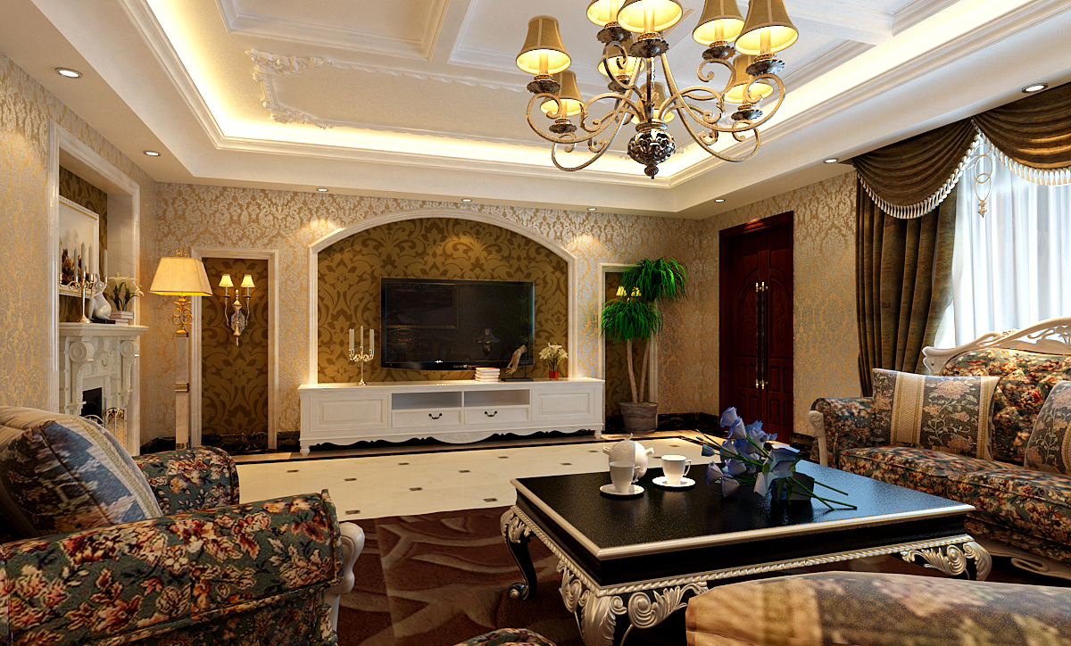 欧式 复式 小资 客厅图片来自实创装饰上海公司在复式户型欧式风格装修的分享