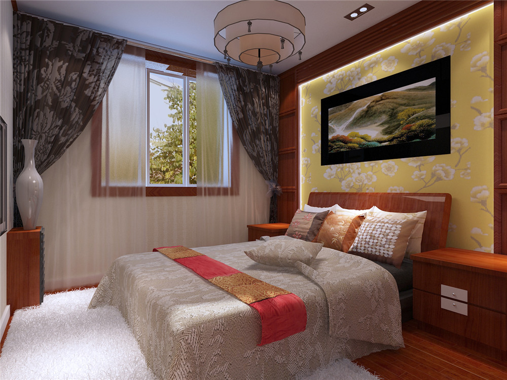 三居 白领 收纳 卧室图片来自实创装饰完美家装在实用与内涵共存打造景合园新中式的分享