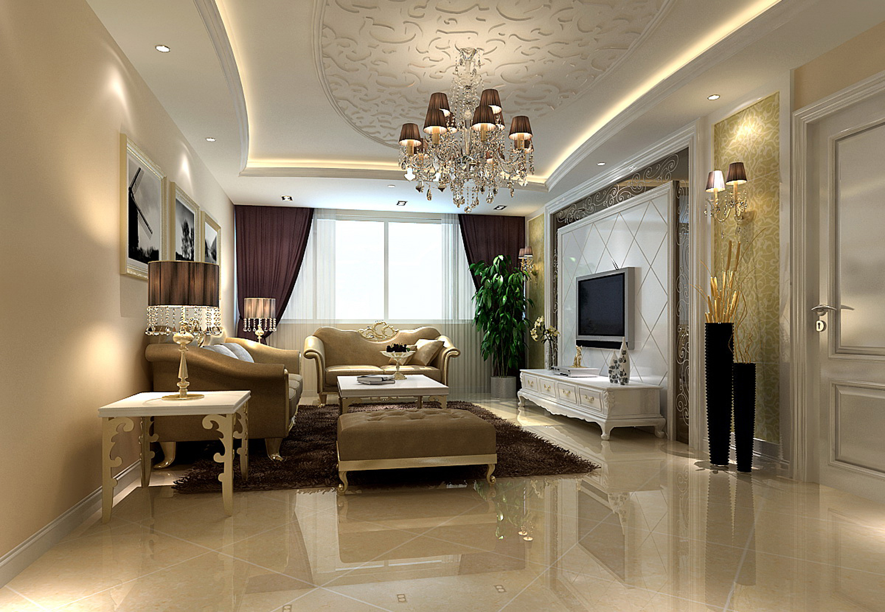 简约 欧式 三居 白领 客厅图片来自实创装饰上海公司在三居室现代欧式风格的分享
