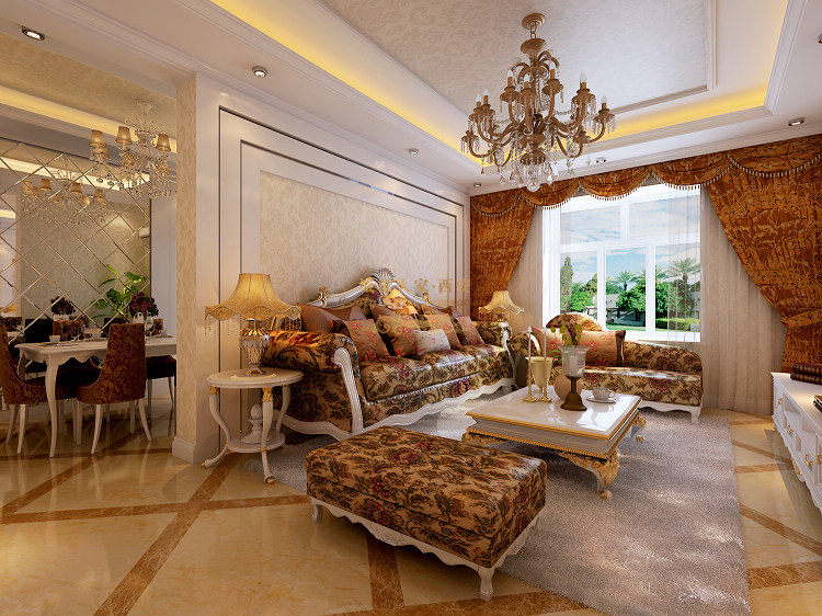 简约 欧式 二居 婚房 浪漫 客厅图片来自西安城市人家装饰王凯在二居室浪漫婚房简欧风格设计的分享