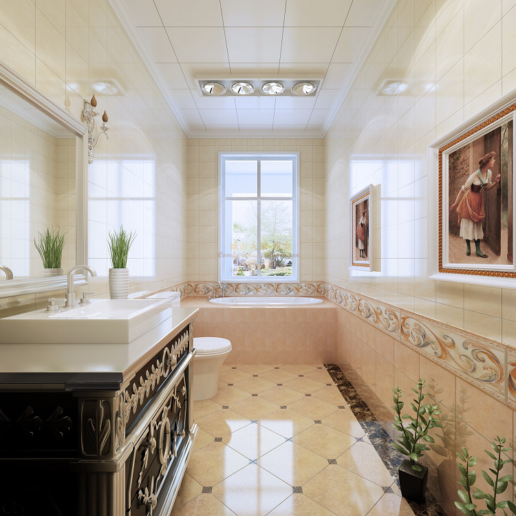 简约 欧式 三居 装修效果图 高端设计 卫生间图片来自西安城市人家装饰王凯在三居室简约欧式惬意而浪漫的分享