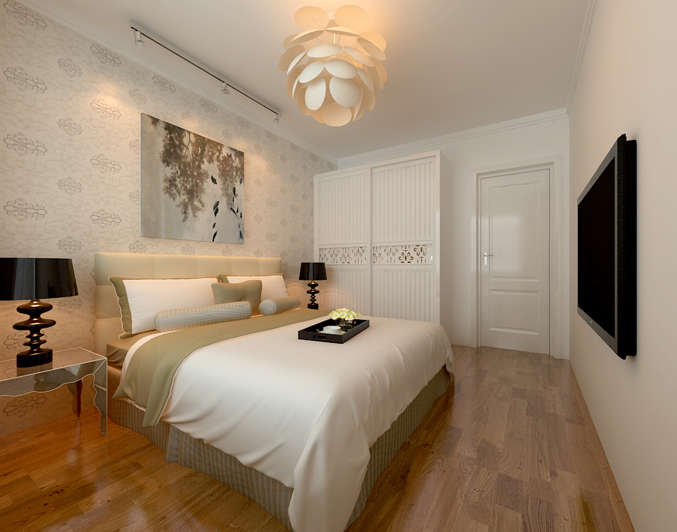 简约 二居 80后 卧室图片来自百家设计小刘在水调歌城78平的分享